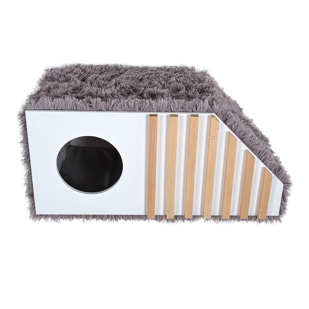 casuta pisicii starter gri